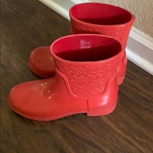 Coral Coach rain boots (gently used)